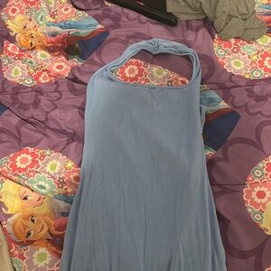 its a blue over the neck shien dress